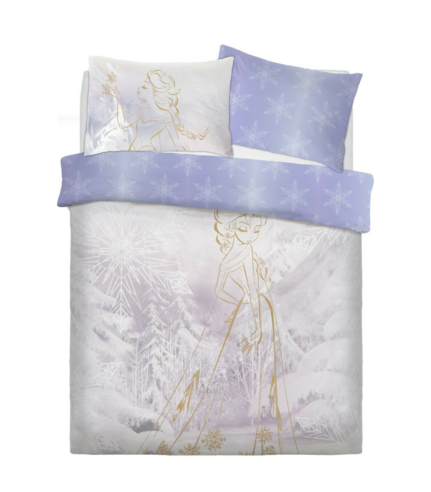 Details About Disney Official Frozen Rose Gold Duvet Quilt Cover Pillowcase Bedding Set