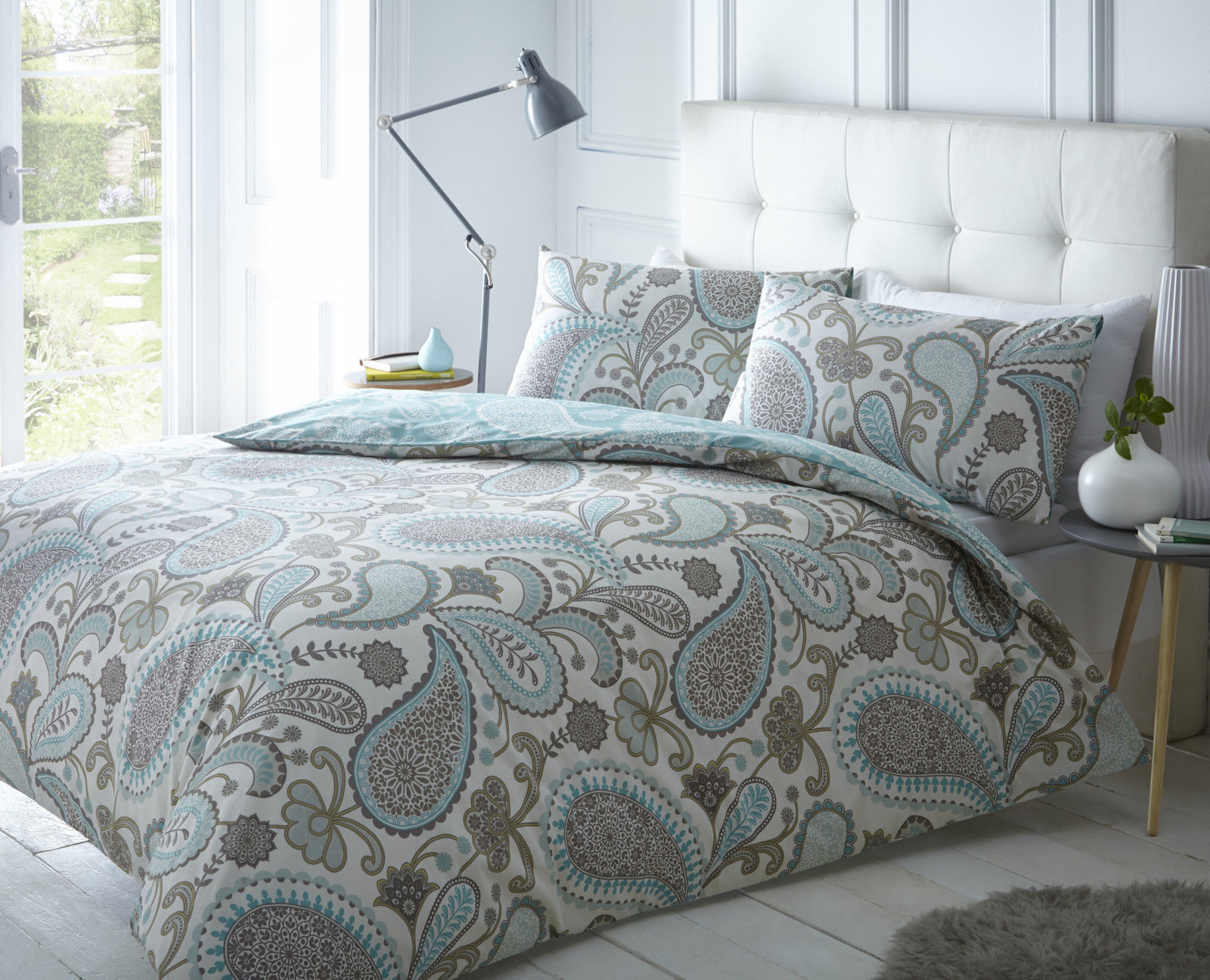 Pieridae Paisley Duvet Cover & Pillowcase Bed Set Single Double King Super Teal eBay