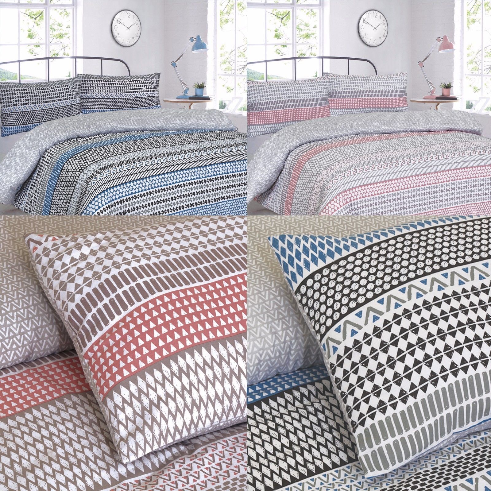 Details About Artisan Indigo Blush Duvet Cover Pillowcase Bedding Set All Sizes