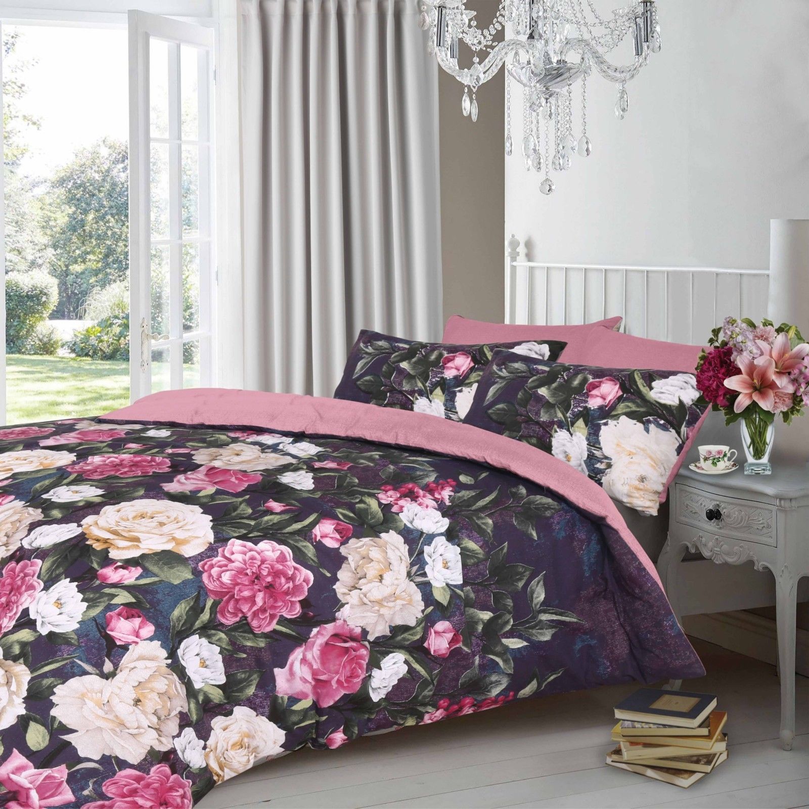 Details About Abstract Painted Fl Blooms Nature Duvet Quilt Cover Pillowcase Bedding Set