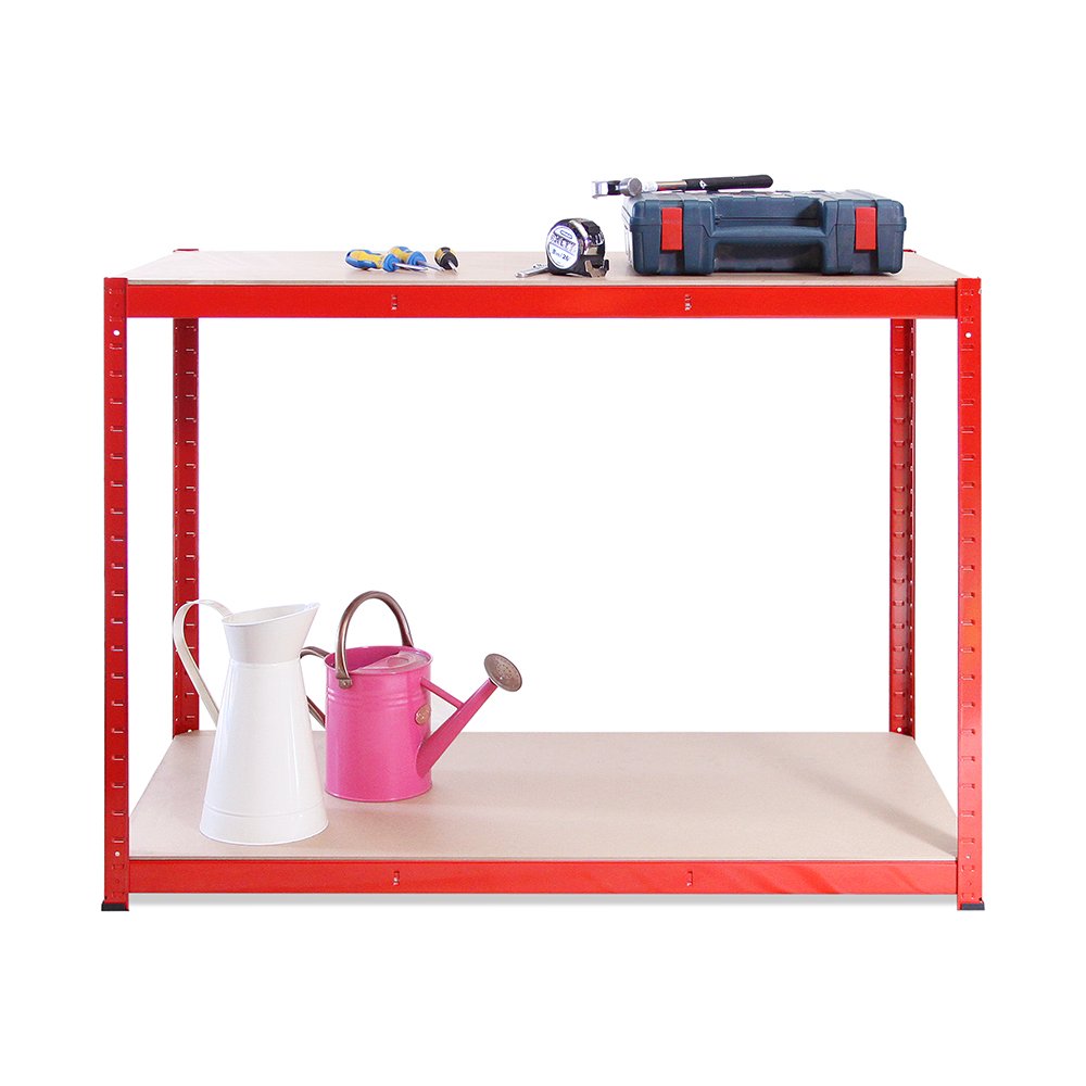 600KG Red Metal Workbench Garage DIY Shed Warehouse Work 