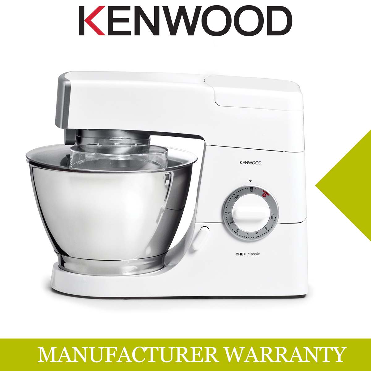 Kenwood KM337 Classic Chef Home Food Mixer with S/S bowl and Splash