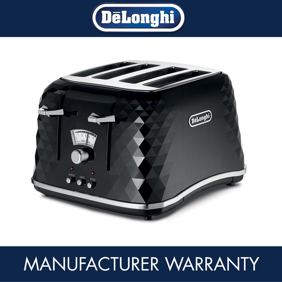 De'Longhi CTJ4003.BK Brillante Toaster De'Longhi Brillante CTJ 4003.BK UK