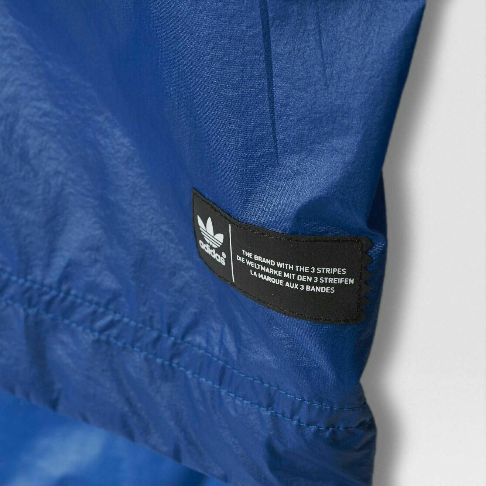 adidas originals blue half zip windbreaker