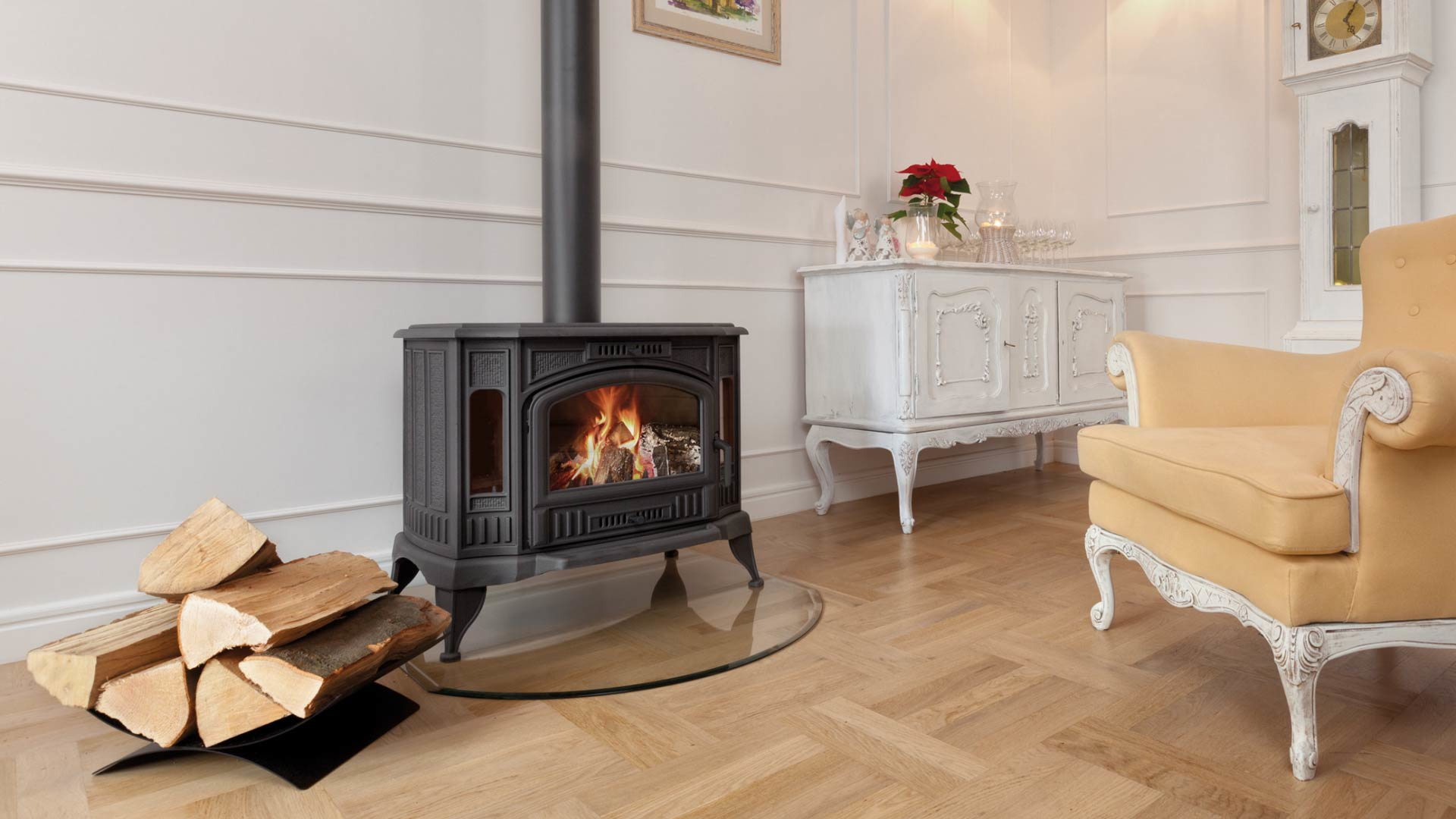 MULTI FUEL STOVE 13.5KW FAN POWERED BLOW CONVECTION HEAT LARGE ROOM