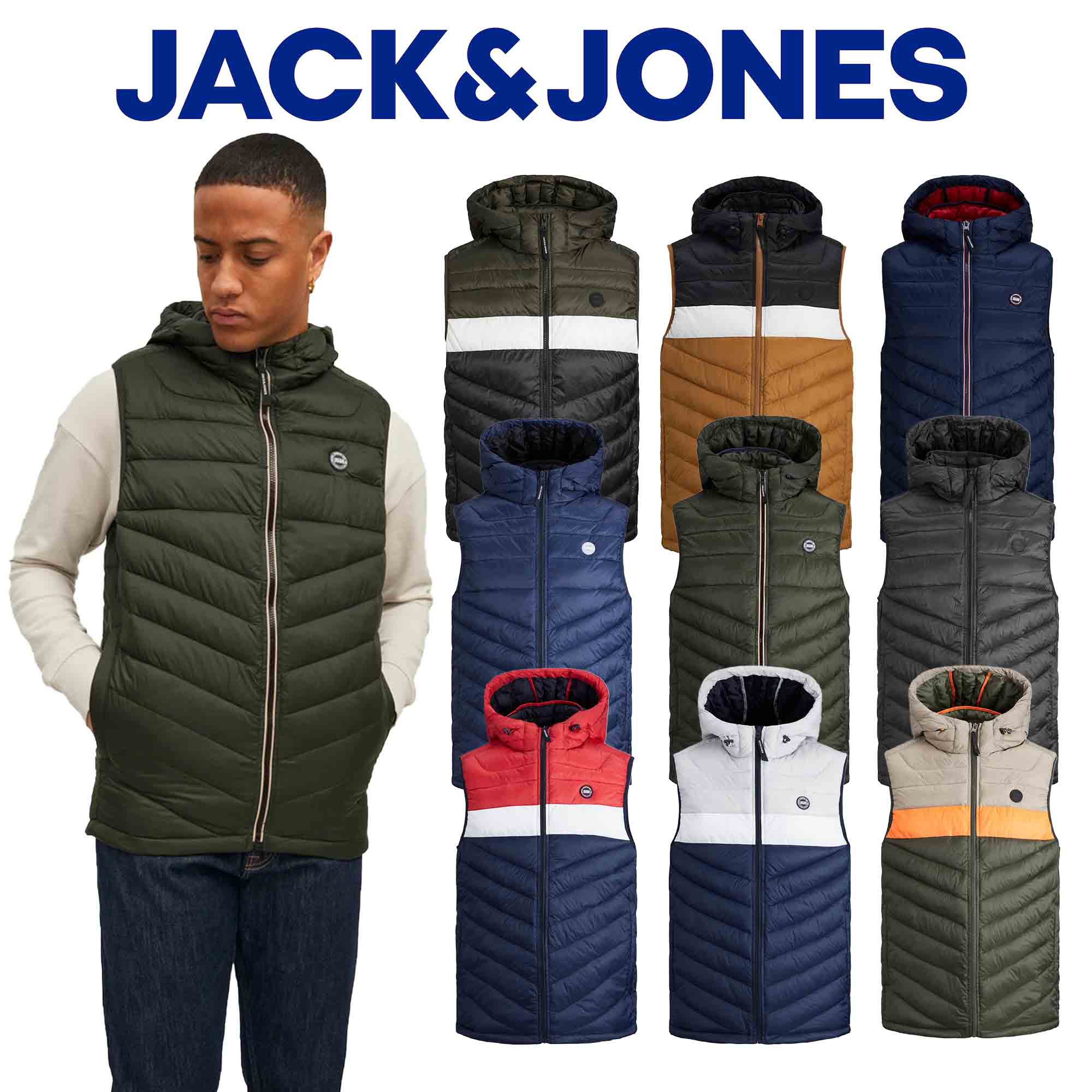 Gilet Da Baseball JACK & JONES Uomo – Berretto Regolabile In Cotone Nero, Logo Frontale, Vestibilità Regolare