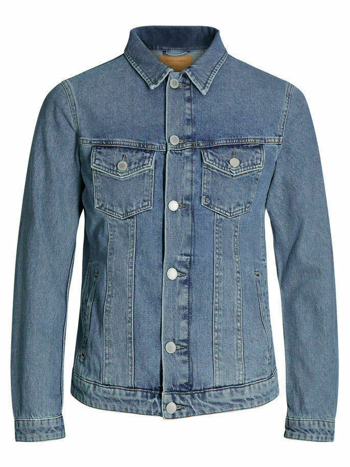 Mens Denim Jacket Jack & Jones Distressed Classic Western