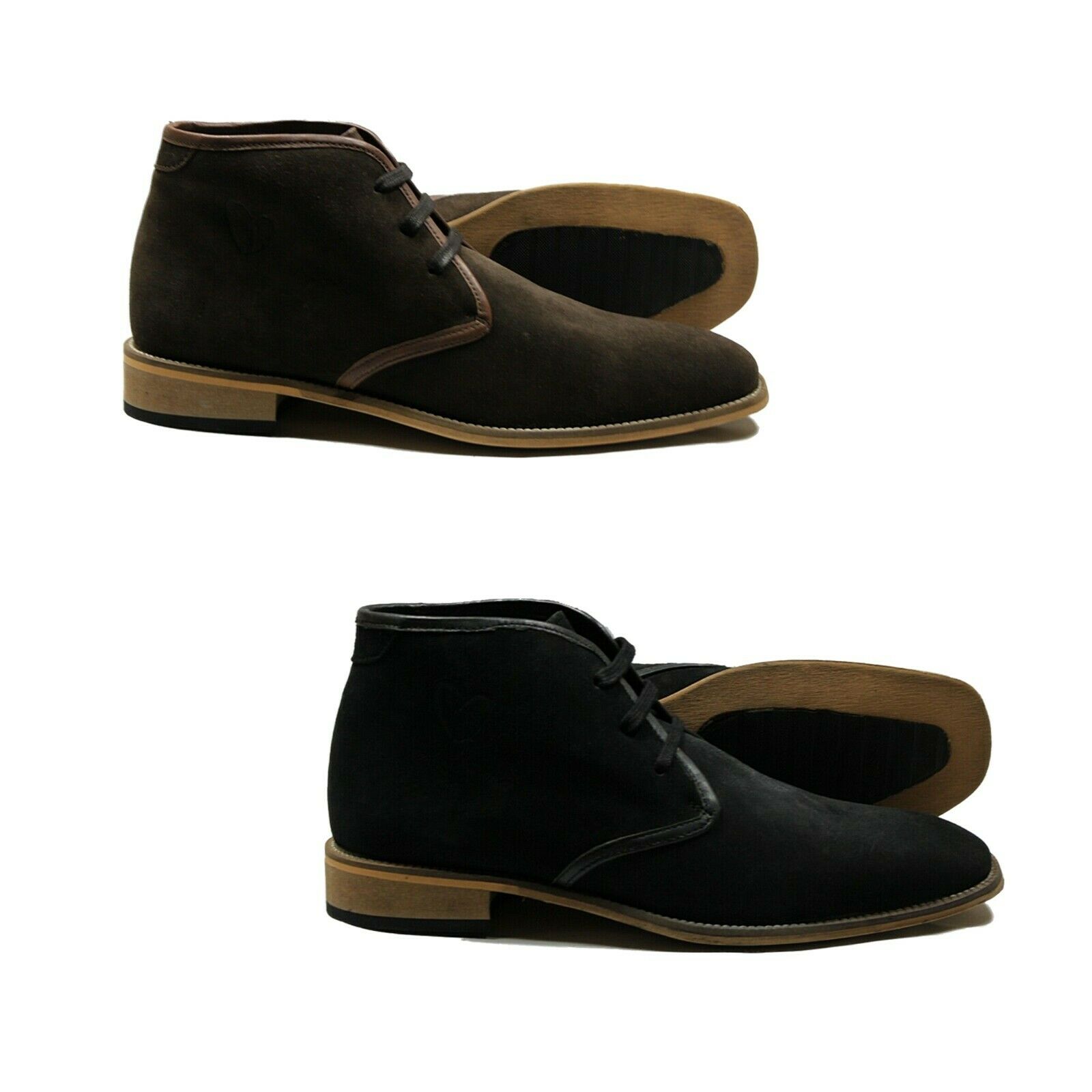 Lucini Mens Suede Leather Ankle Boots 