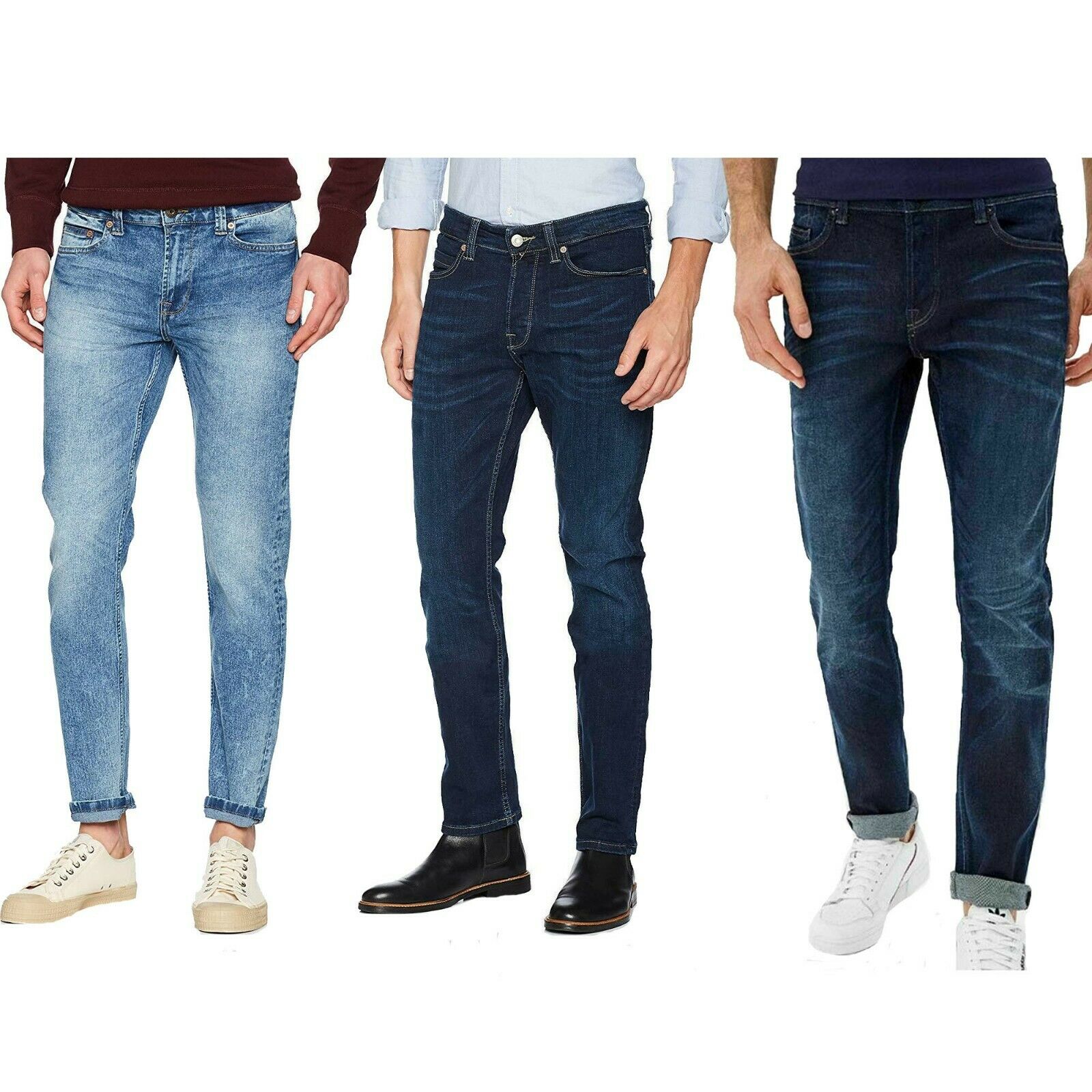 Only & Sons Mens Skinny Fit Jeans Slim Stretch Denim Pants Waist Sizes ...