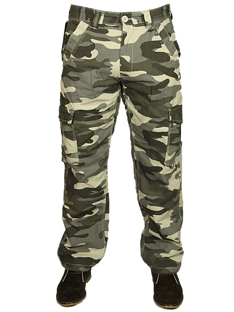 Mens Military Combat Trousers Casual Camouflage Cargo Camo Army Work ...