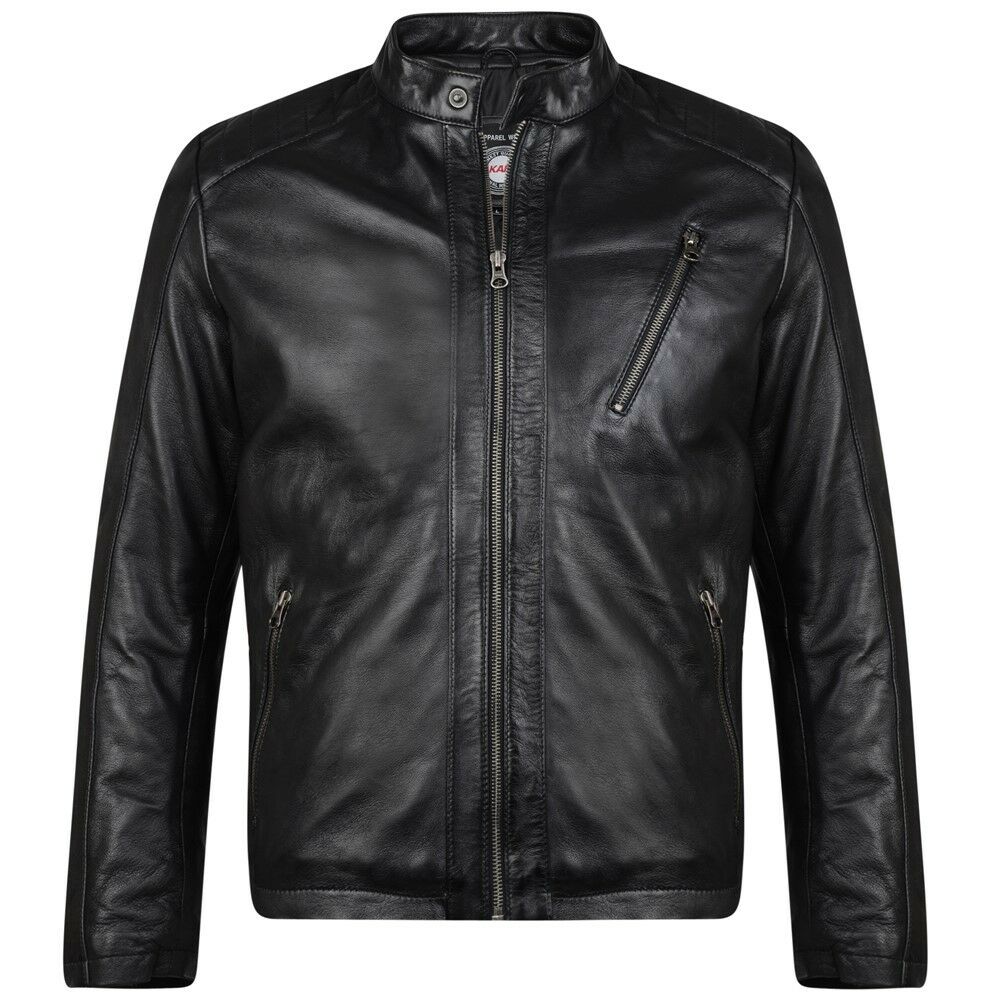 New Kam Men's Leather Jacket Heavy Duty Winter Coat King Plus Sizes ...