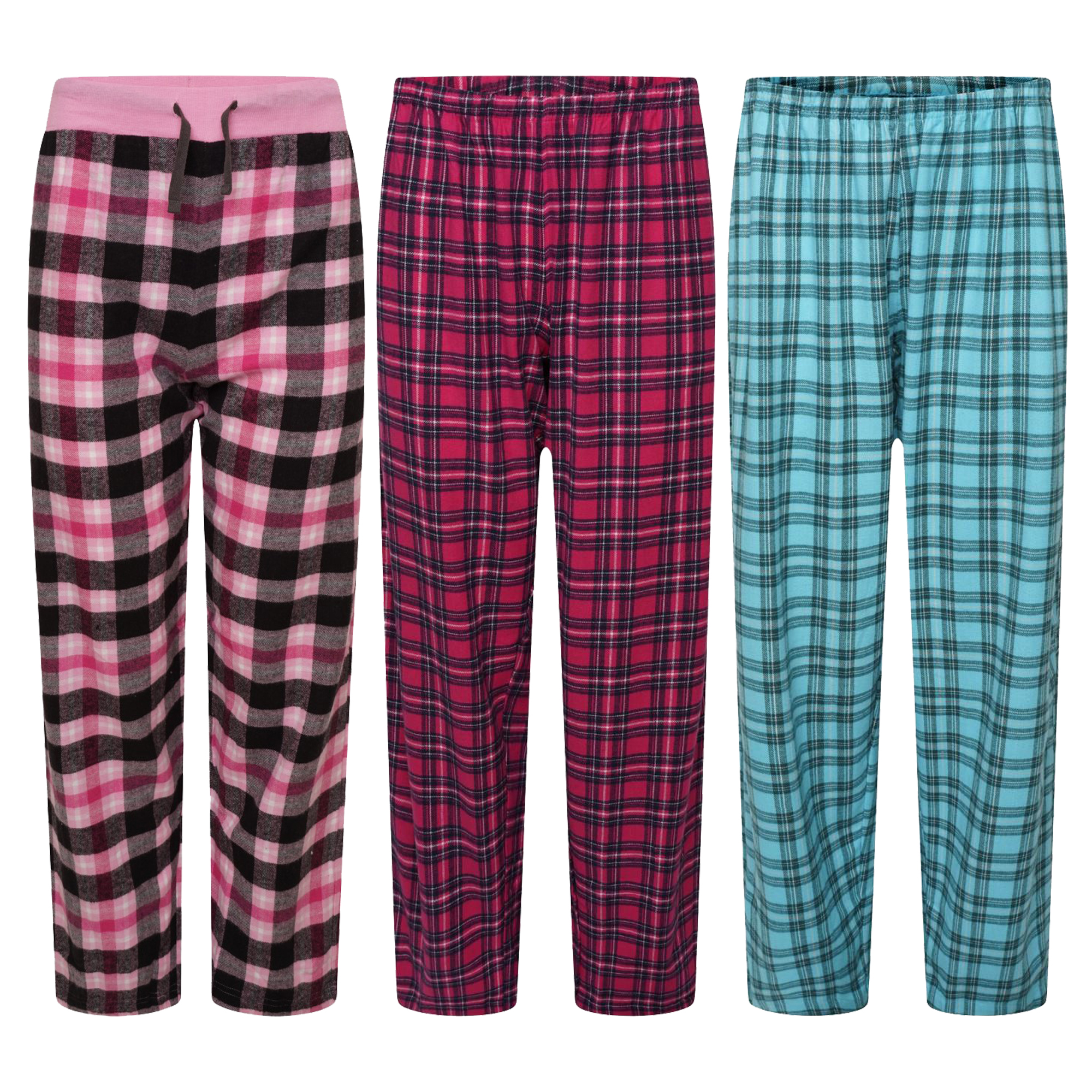 3 Pack Pajama Lounge 100% Cotton Pants Bottoms Sleepwear PJs S-6XL (Big &  Tall)