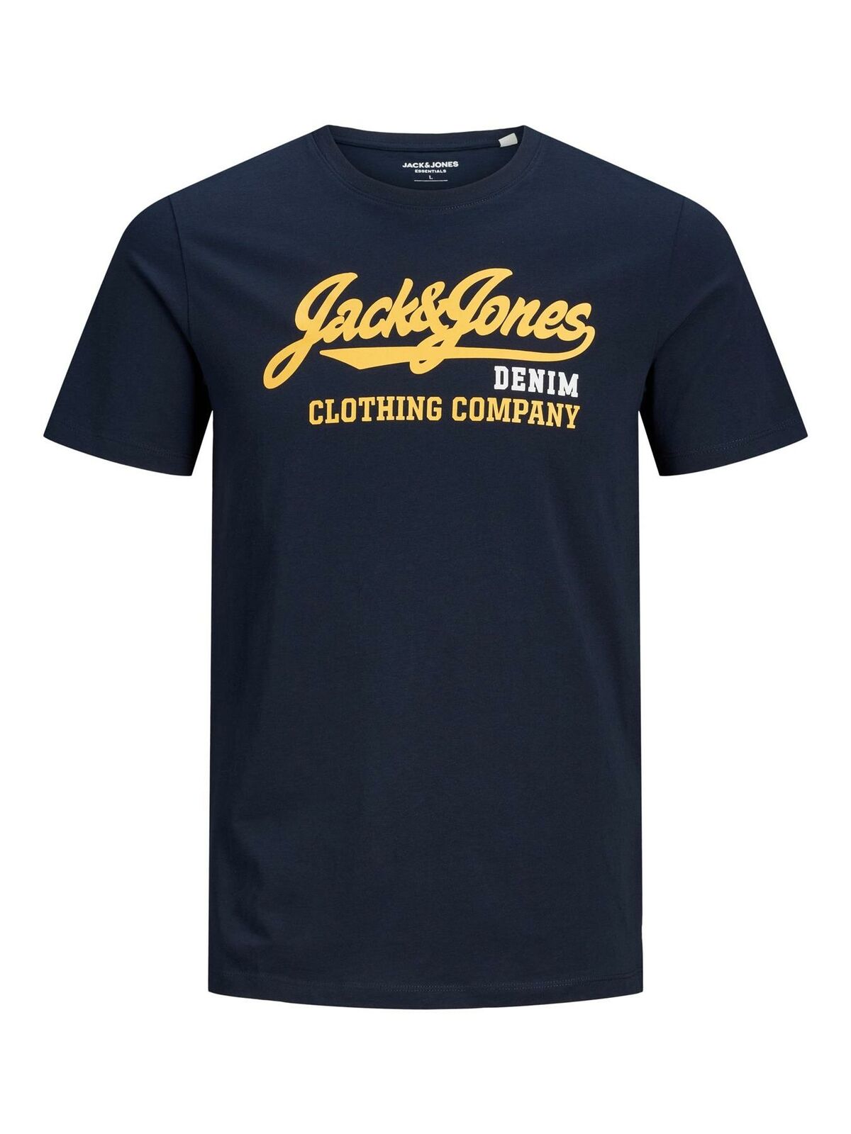 【送料&関税込】CourrA¨ges Logo Print Round Neck T-shirt Jack and Jones Men's Slim Fit T-shirt Logo Printed Short