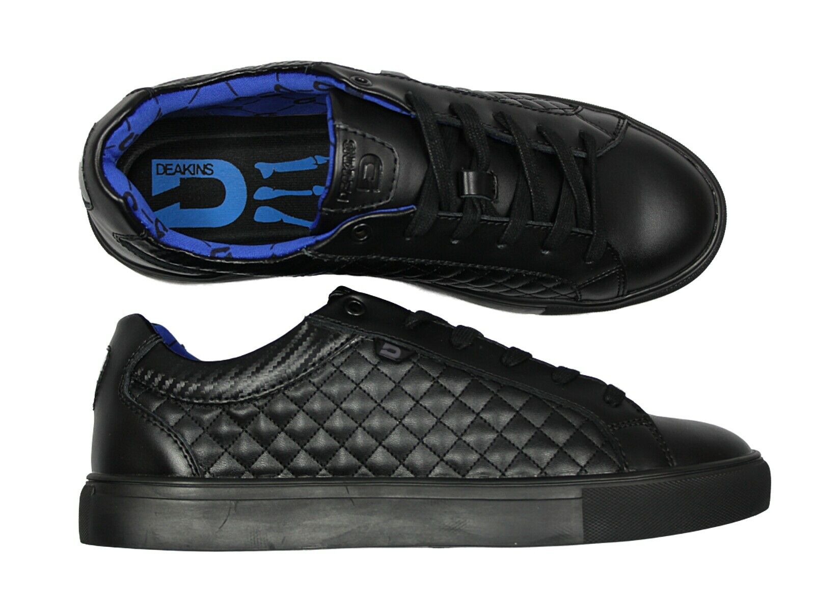 black leather junior trainers