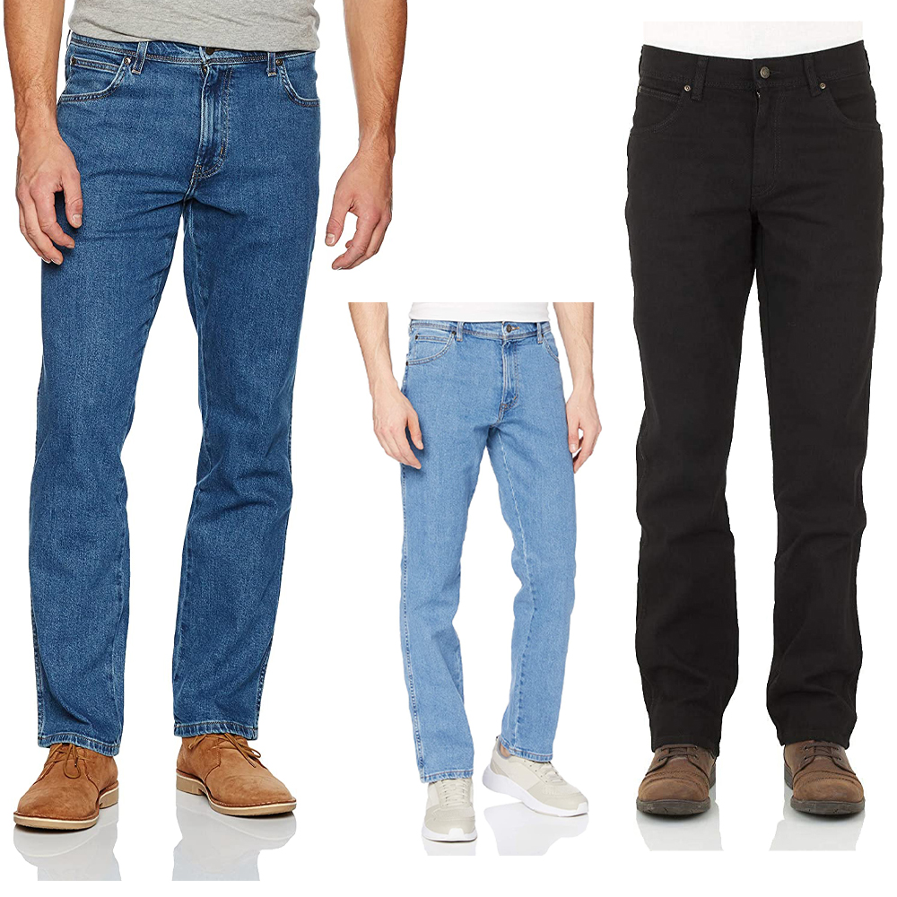 Wrangler Jeans Men's Regular Fit Stretch Straight Leg Men Pants Size 30 ...