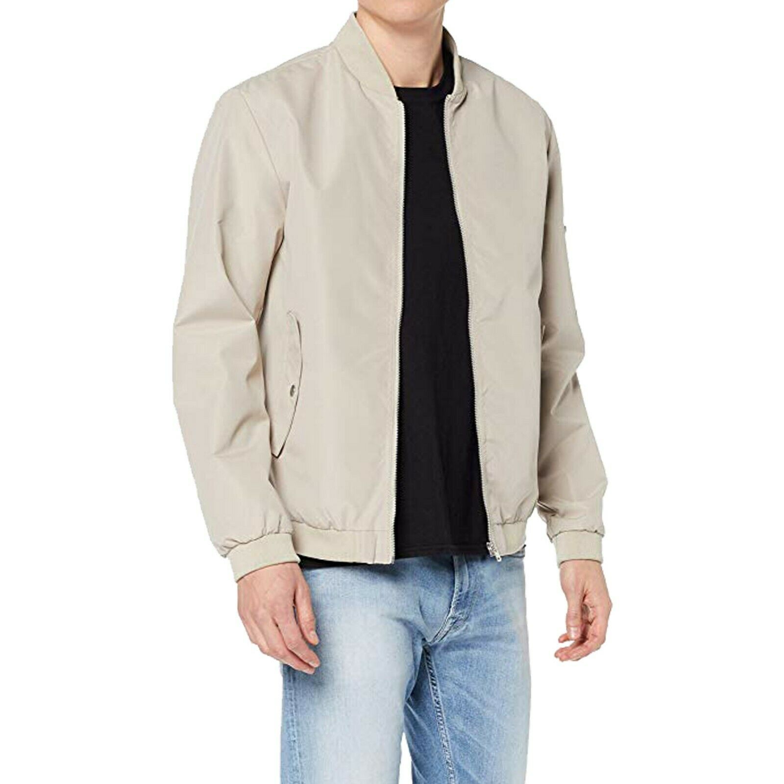 Jack & Jones New Mens Bomber Jacket Zip Waterproof Windproof Coat Size ...