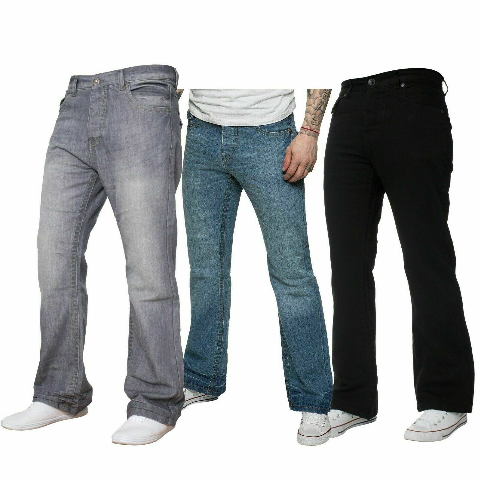grey bootcut jeans
