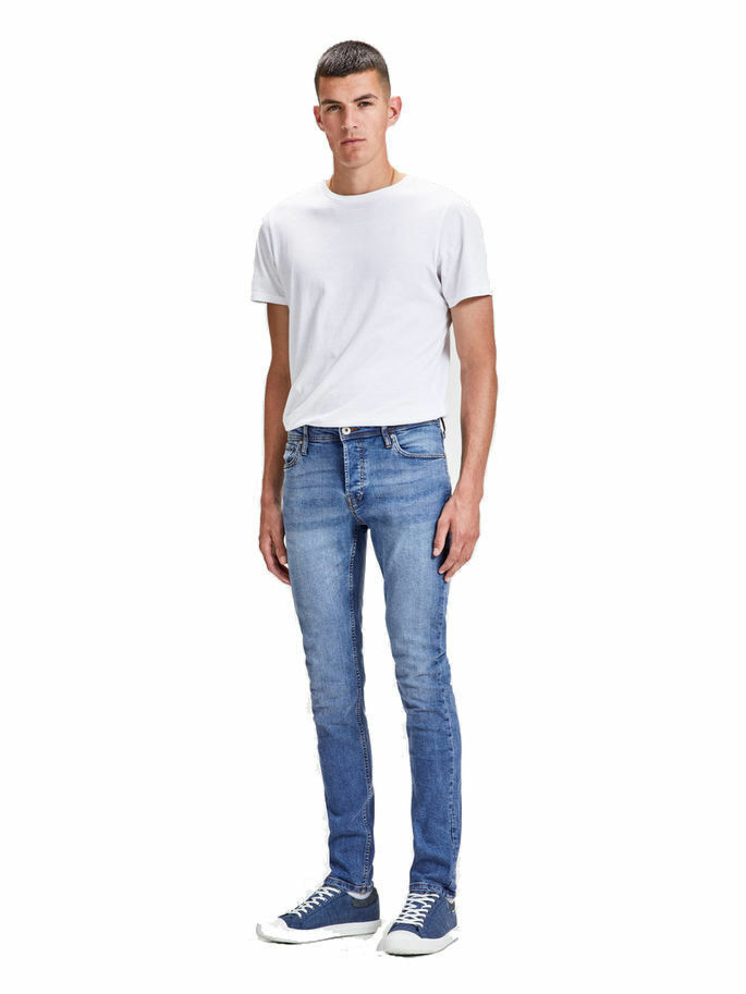 Jack /& Jones Men/'s Glenn Slim Fit Skinny knee Jeans Black Grey Blue size 28-36