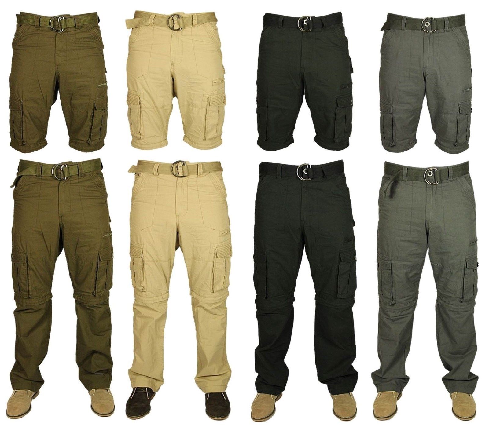 Men's 2-in-1 Convertible Cargo Pants & Shorts Multi-Pocket
