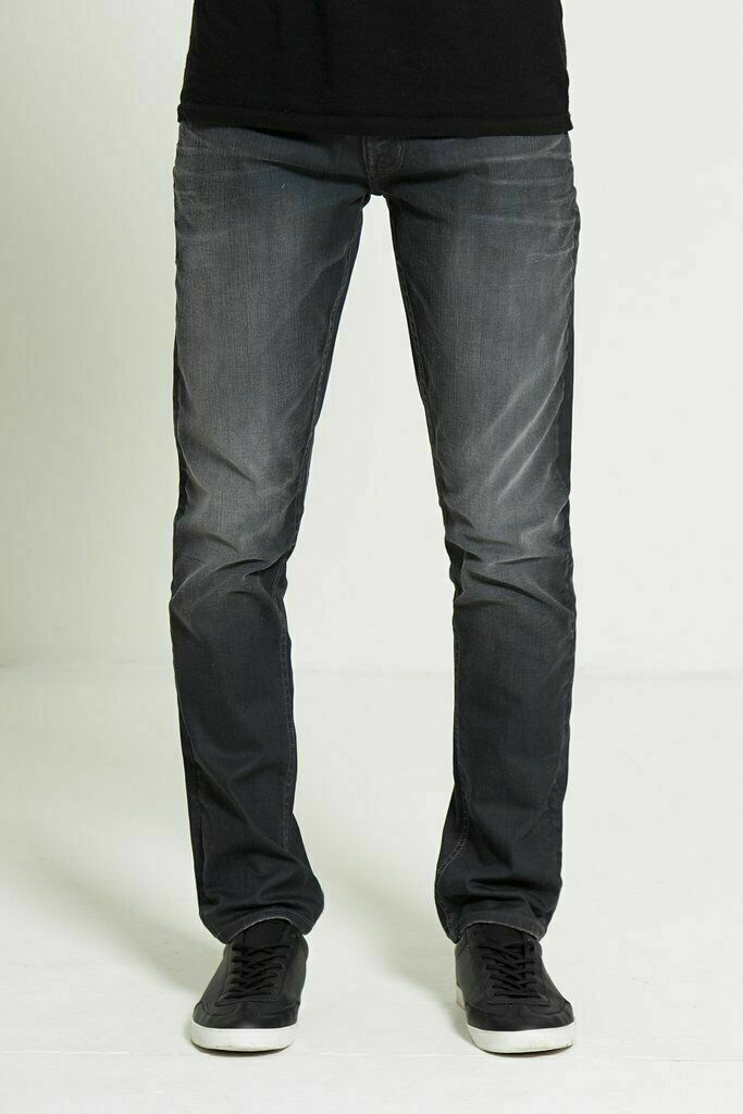 Men's Slim Fit Grey Denim Jeans Skinny 