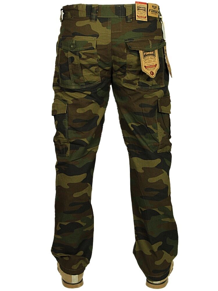 Mens Camouflage Trousers Cargo Combat Work Camo Army Military Casual ...