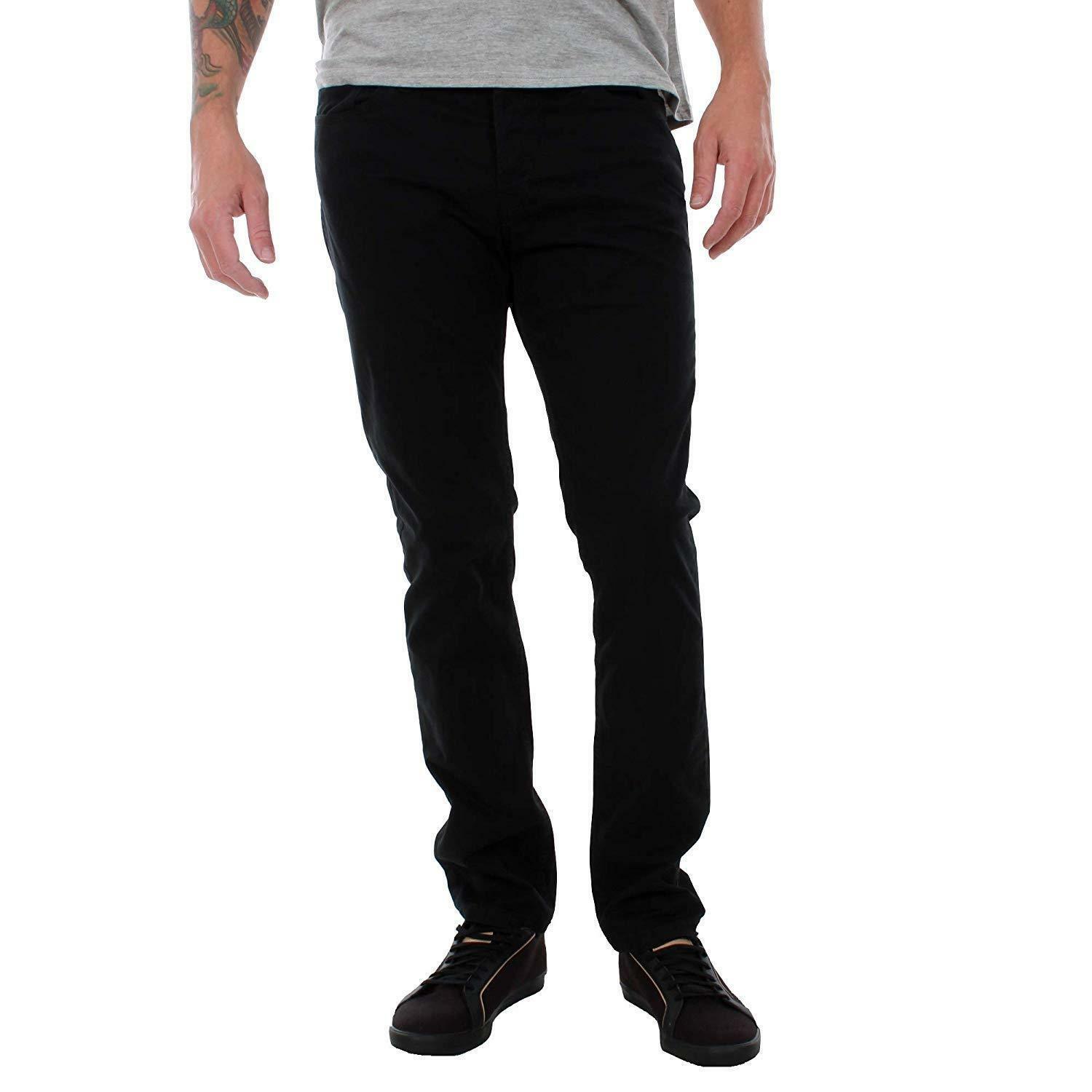 Nuevo Jack Y Jones Para Hombre Entallado Jeans Stretch Denim Basic 5 de Bolsillo Negro Azul