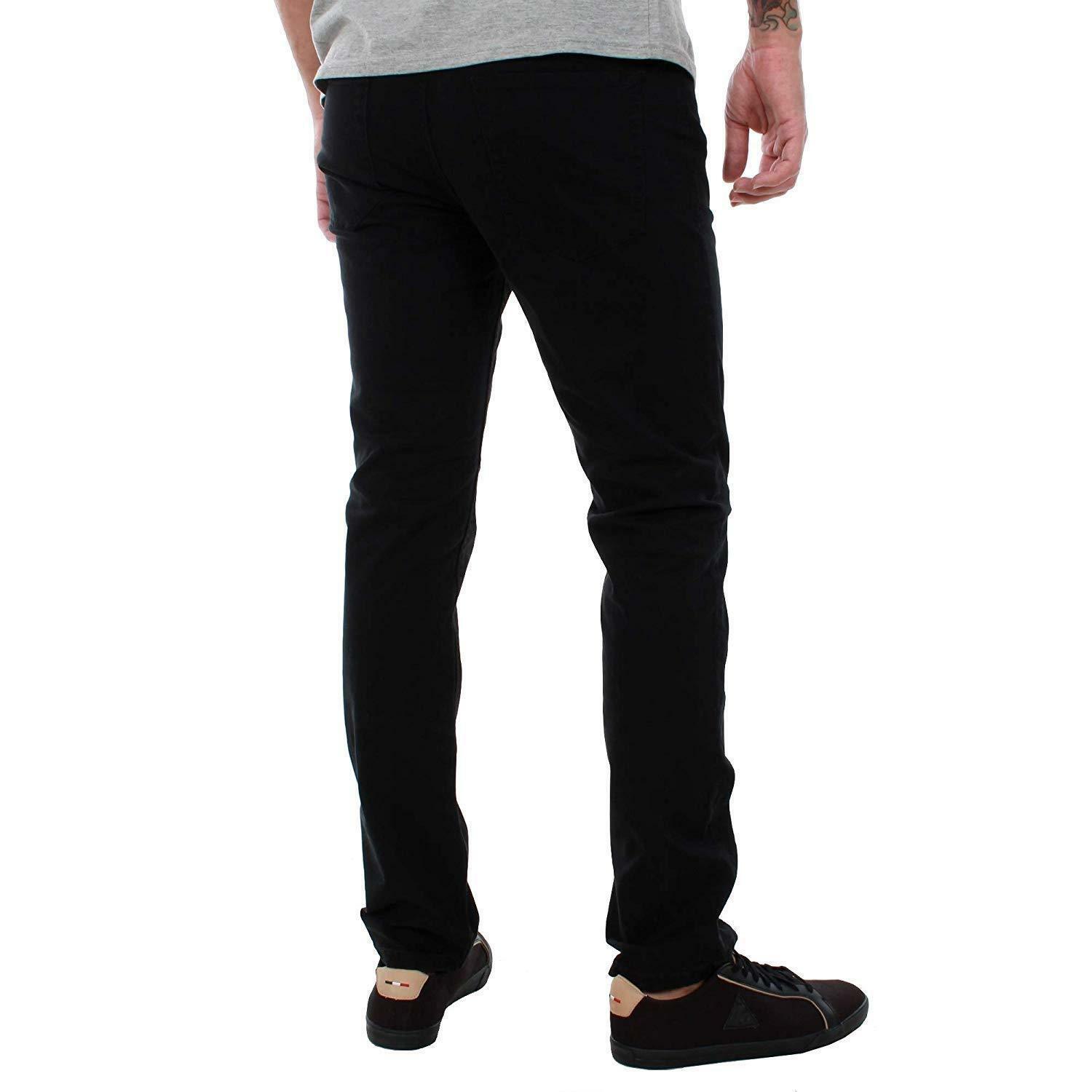 Nuevo Jack Y Jones Para Hombre Entallado Jeans Stretch Denim Basic 5 de Bolsillo Negro Azul