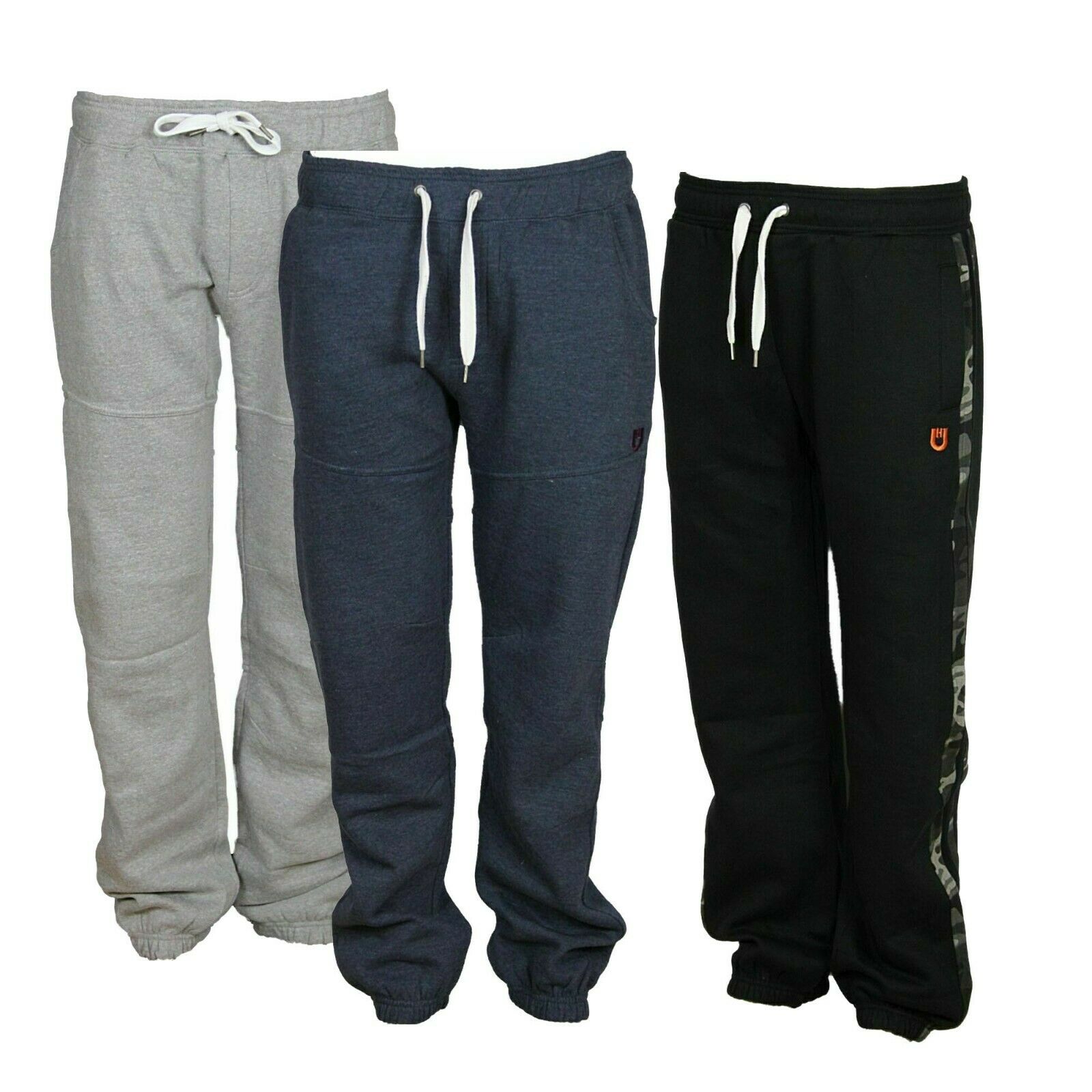 black cuffed tracksuit bottoms