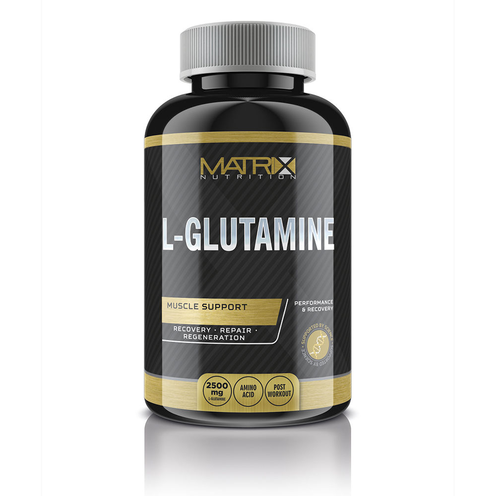 Pure L-glutamine (500mg) Tablets - Muscle Recovery - X 120 Matrix 