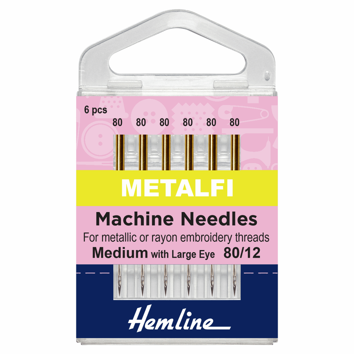 80//12 pkt of 5 Schmetz Metallic sewing machine needles