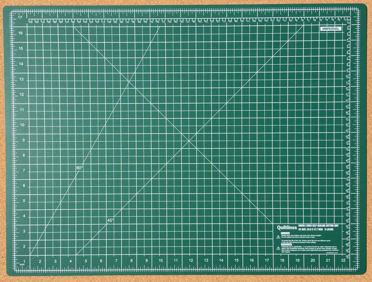 Double Sided Self Healing Cutting Mat 5 Layer, Imperial & Metric 24x18