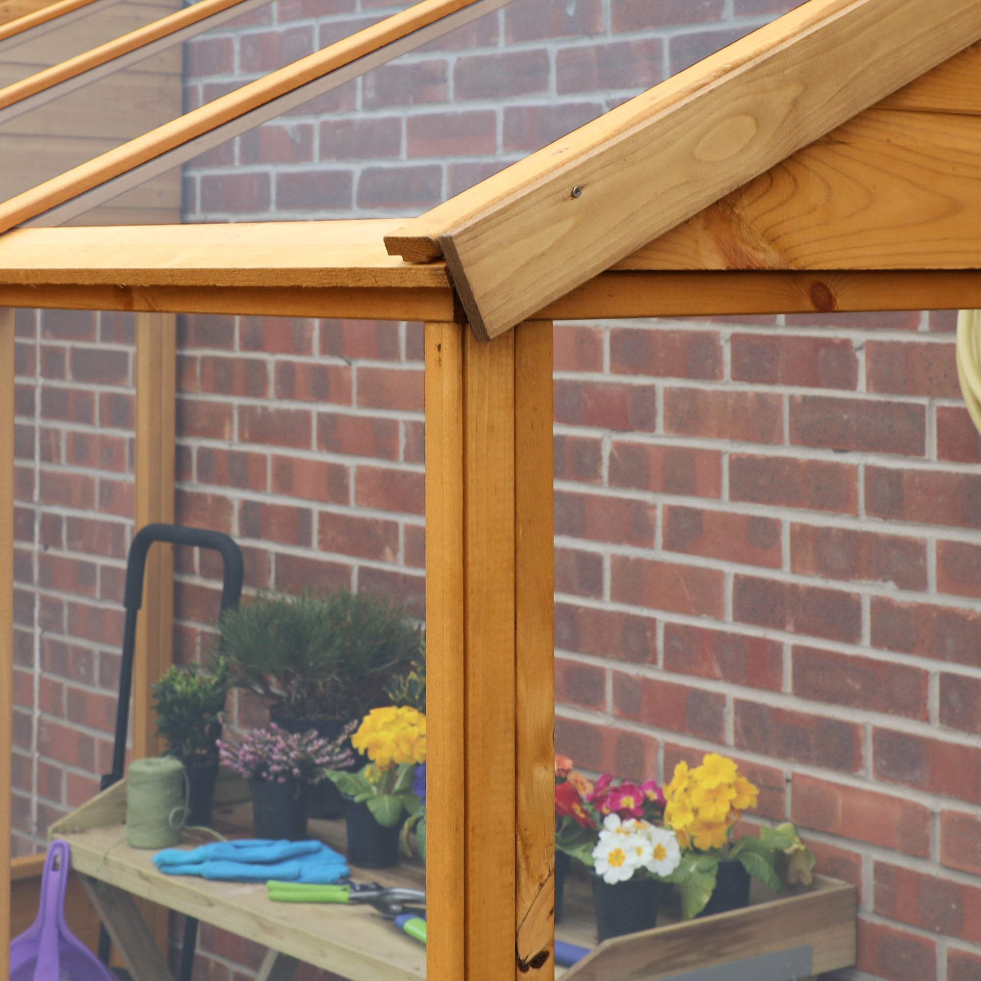 Wooden Greenhouse 8x4 Lean-To Outdoor Building Potting Shed Pent Roof