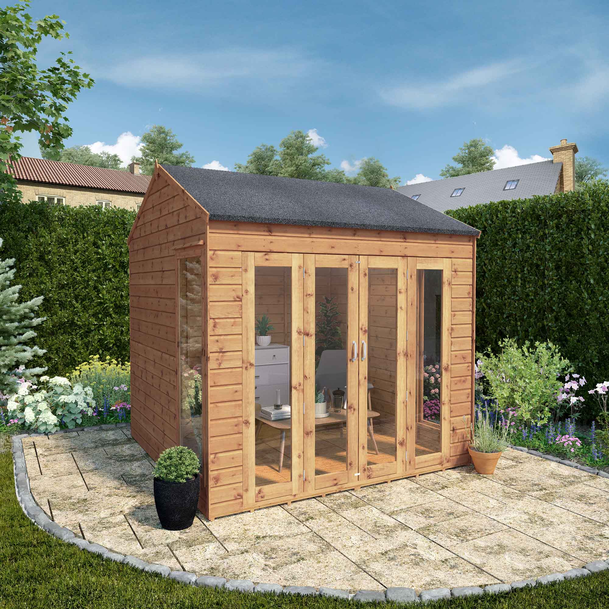 Wooden Summerhouse 8x8 Outdoor Garden Room Sunroom Studio Office 8ft 8ft 5029442089720 eBay