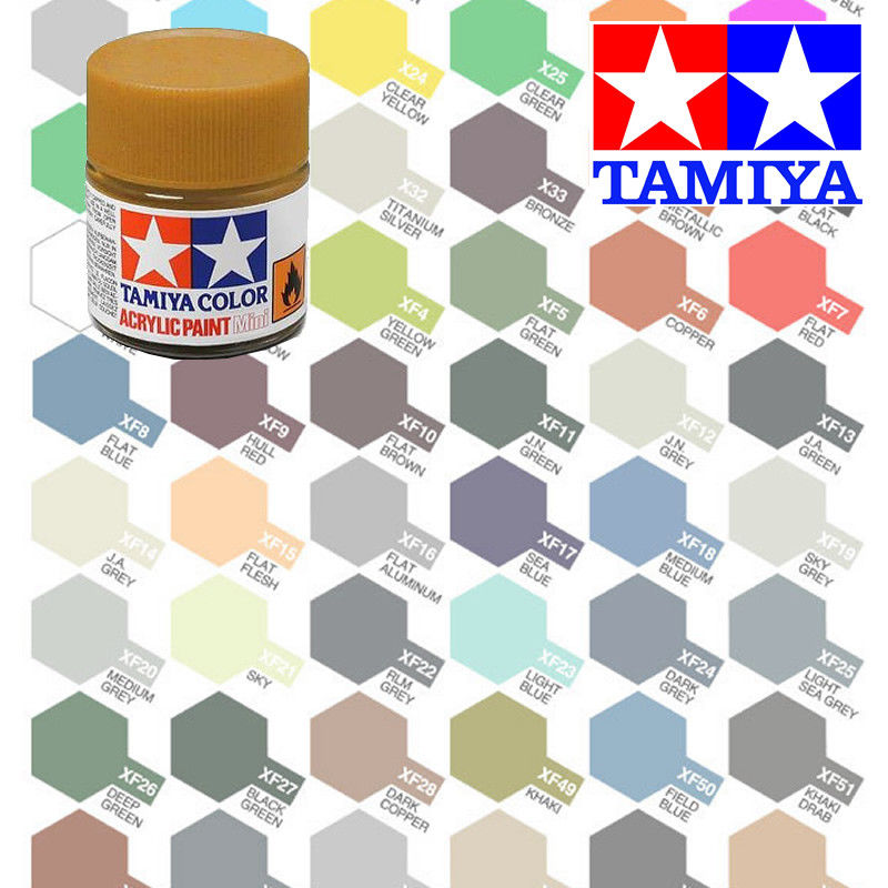 Tamiya Acrylic Paints 10ml XF1 - XF90 Model Paint Jars.. | eBay