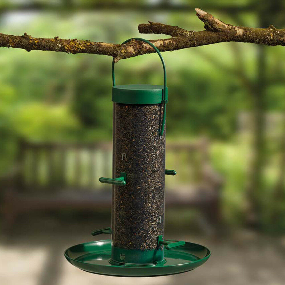 Supa Wild Bird Feeder Hanging Niger Seed Holder 4/6 Port Tray & Lid