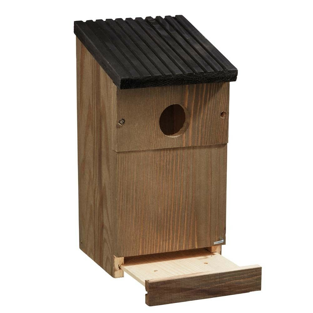 Gardman Wild Bird Nesting Box Wood Roosting House 2 in 1 Wooden Roof