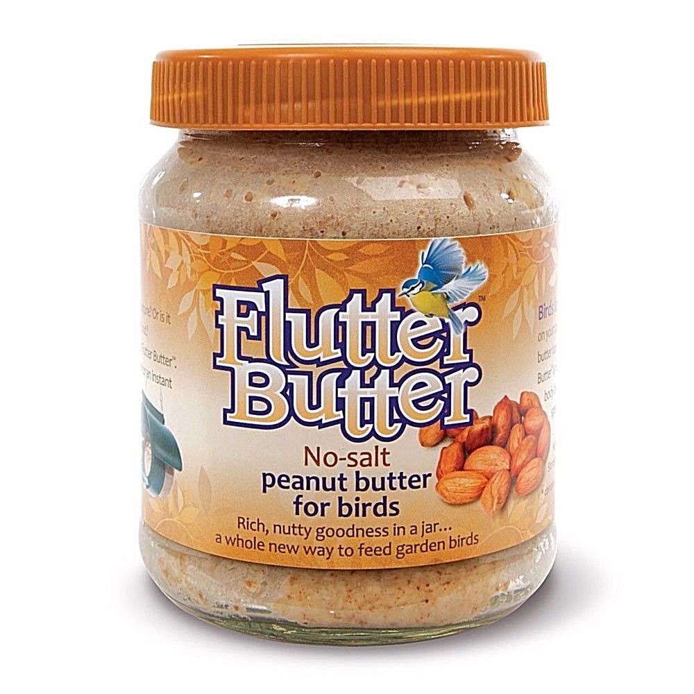 Flutter Butter Wild Bird Food Suet Fat Jars Buggy Fruity Peanut 330g