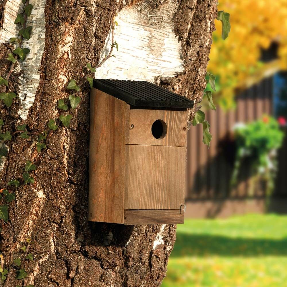 Gardman Wild Bird Nesting Box Wood Roosting House 2 in 1 Wooden Roof ...