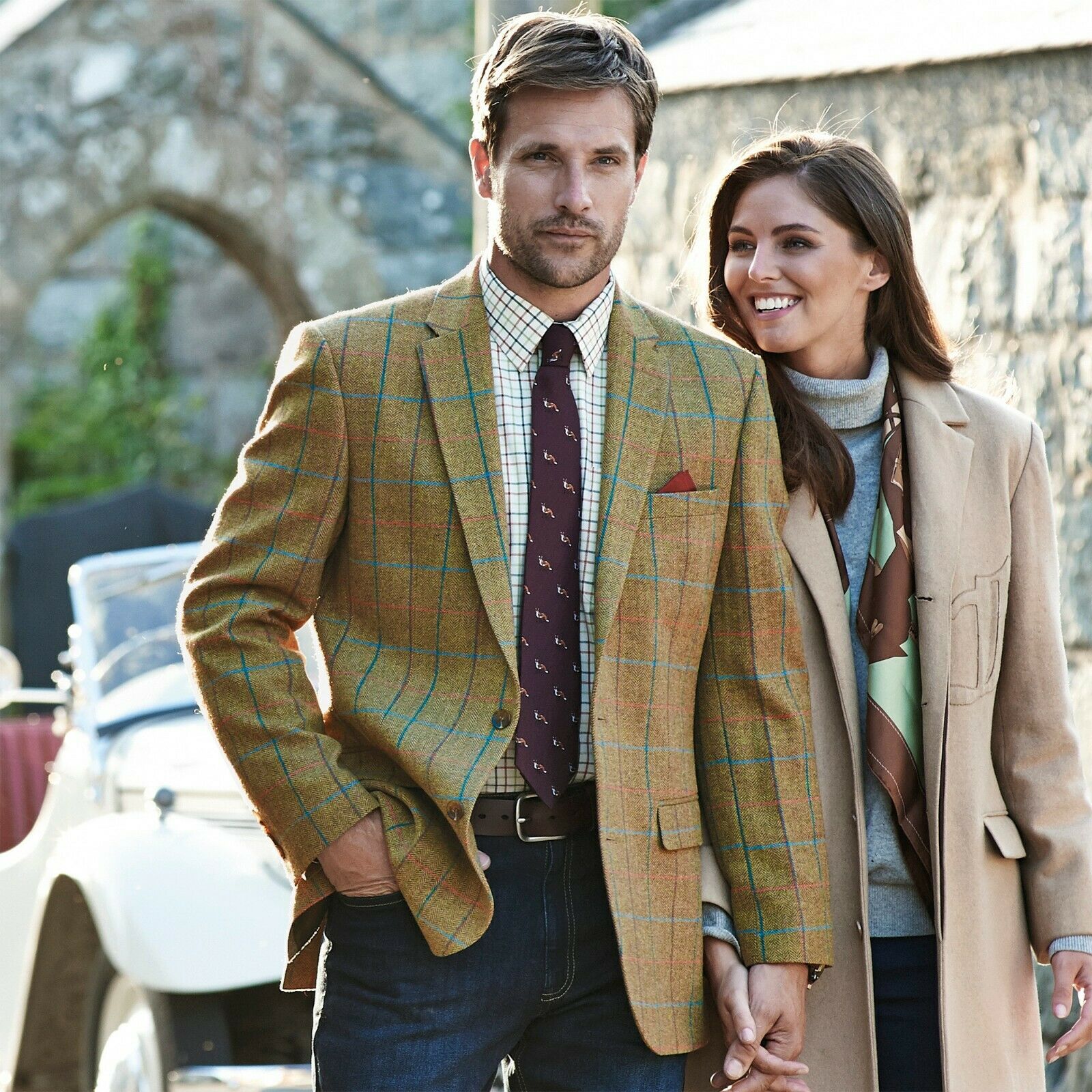 Coats Coats & Jackets Samuel Windsor Mens Long Tweed Coat