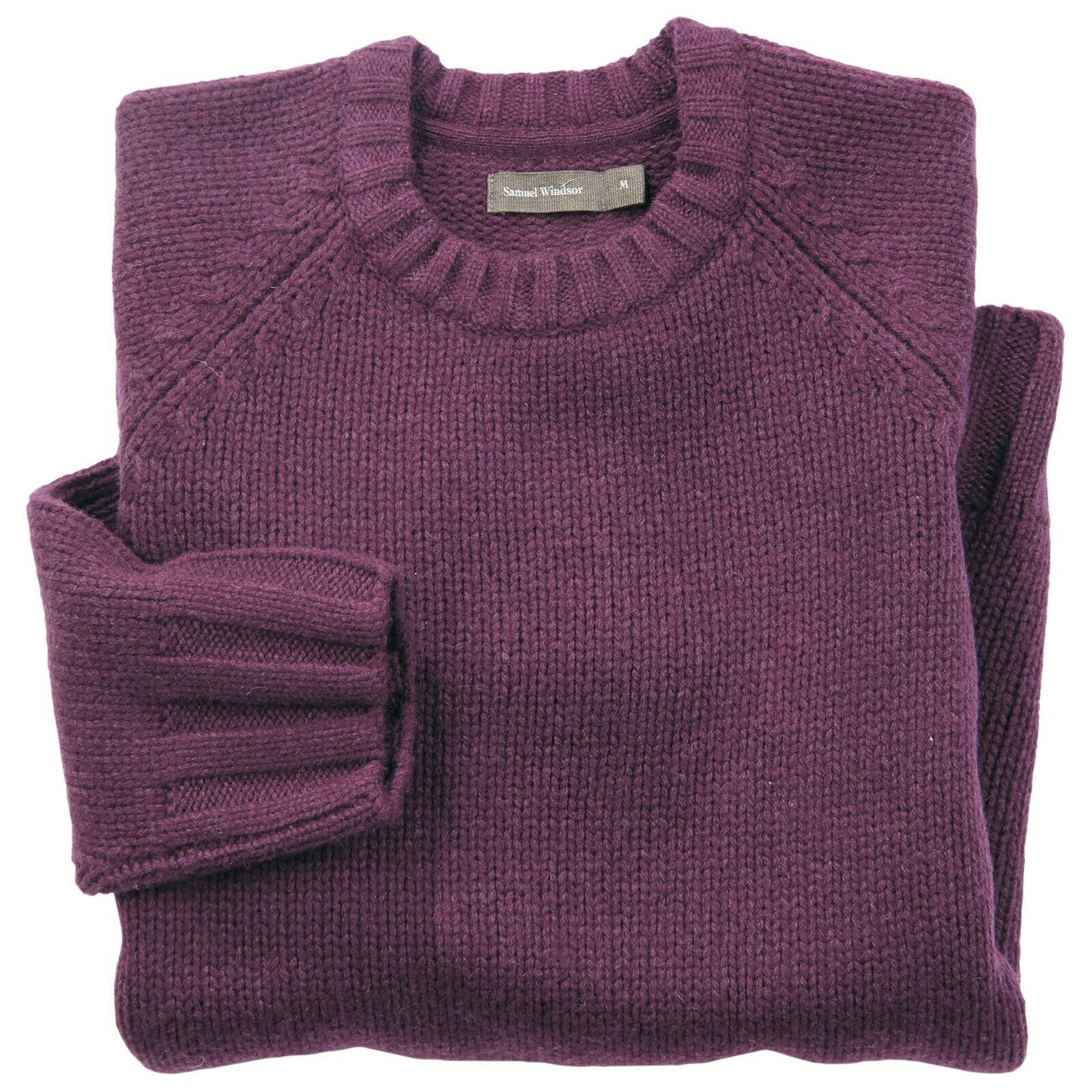 Samuel Windsor Mens Fishermans Jumper Casual Long Sleeve 100% Wool Sizes S-XXXL | eBay