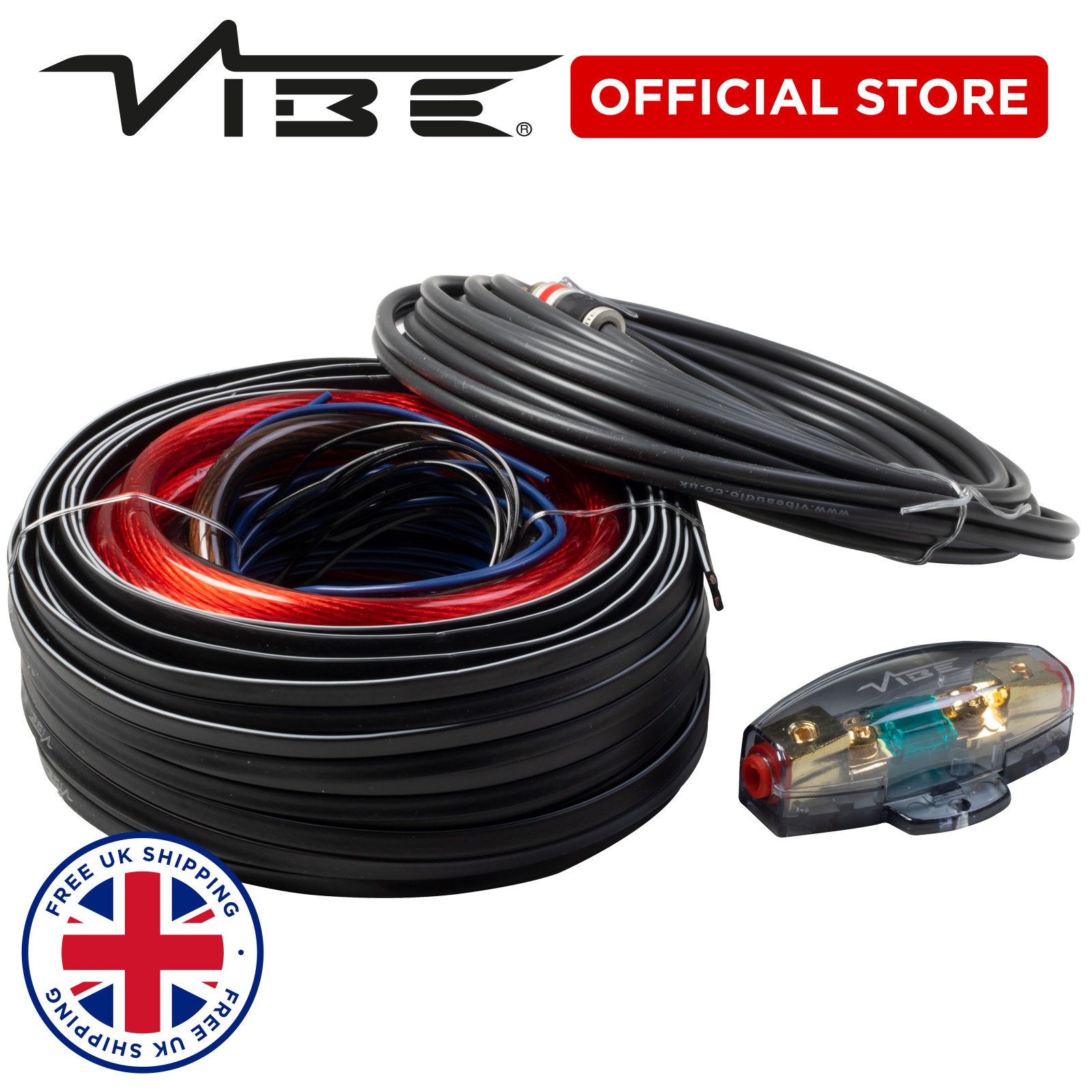 VIBE Amp Wiring Kit 1500w SPL Slick 8G Car Audio BASS SUB OFFICIAL VIBE ...