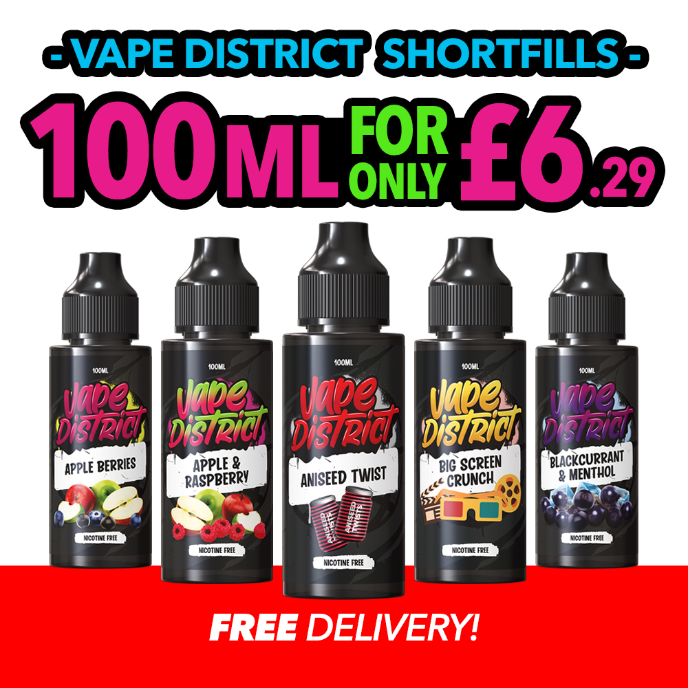 Vape District | 100ml Vape Liquid | Vape Juice | No Nicotine | E-Cig | eBay  UK