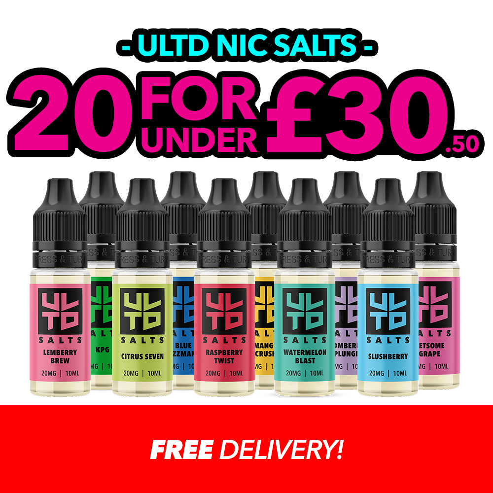 ultd vape juice ULTD Nic Salt | 10ml | Vape Juice | E Liquid | 5mg/10mg/20mg | 13 Flavours