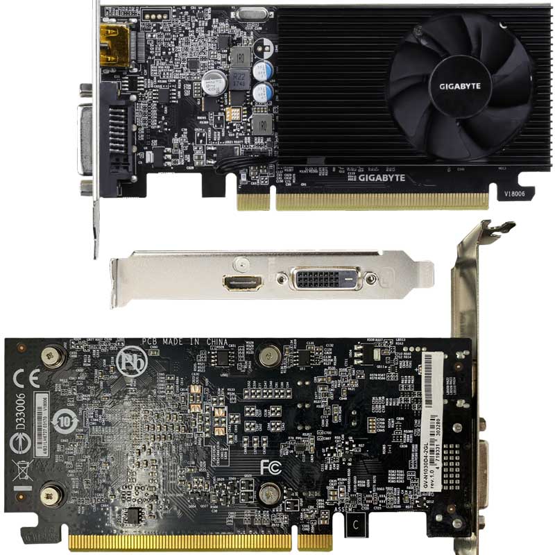 Gigabyte GeForce GT 1030 Low Profile D4 2GB Video RAM Graphics Card