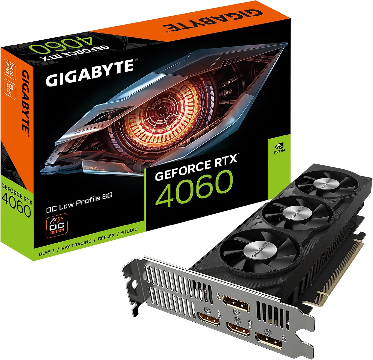 Gigabyte Nvidia GeForce RTX 4060 OC Low Profile 8GB GDDR6 Graphics Card