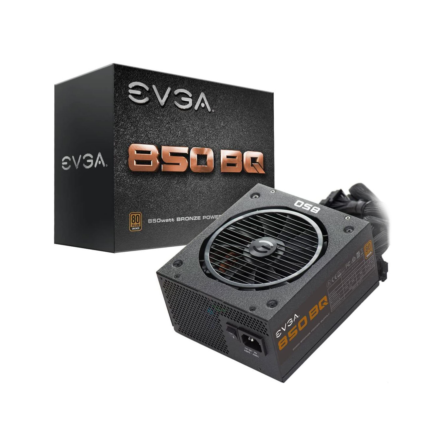 EVGA 850 BQ Semi Modular 850W ATX Power Supply PSU S-MOD 80+B 110-BQ-0850-V3