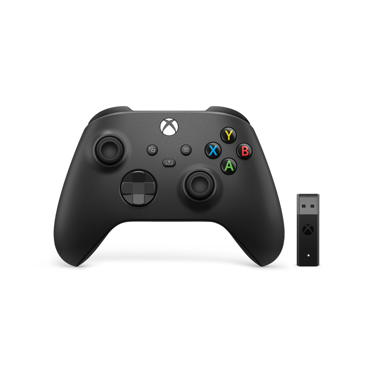 Microsoft Xbox Wireless xBox PC Controller Carbon Black With Adapter 1VA-00002