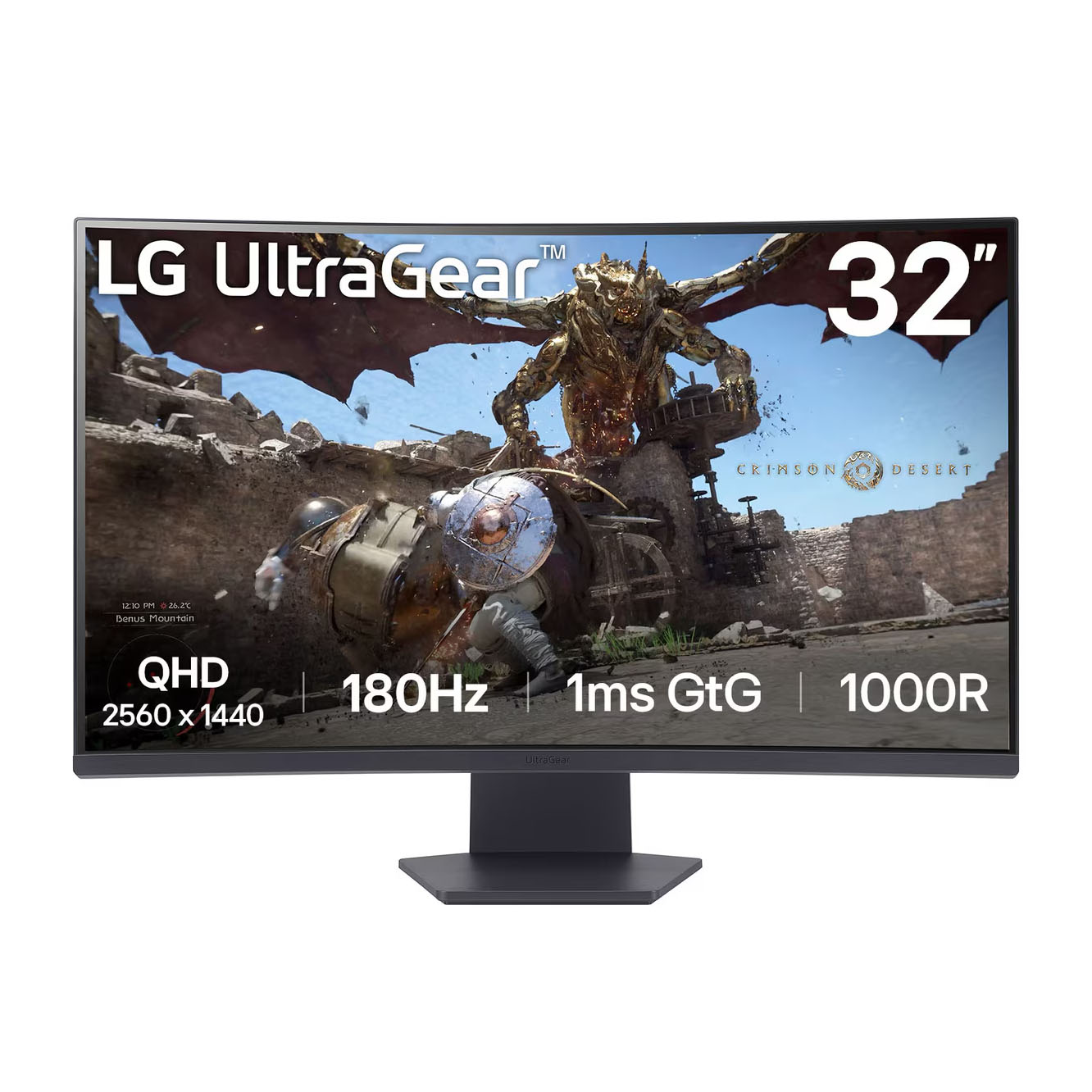 LG UltraGear 32GS60QC-B.AEKQ 32” Quad HD HDR10 1000R AMD FreeSync Curved Monitor