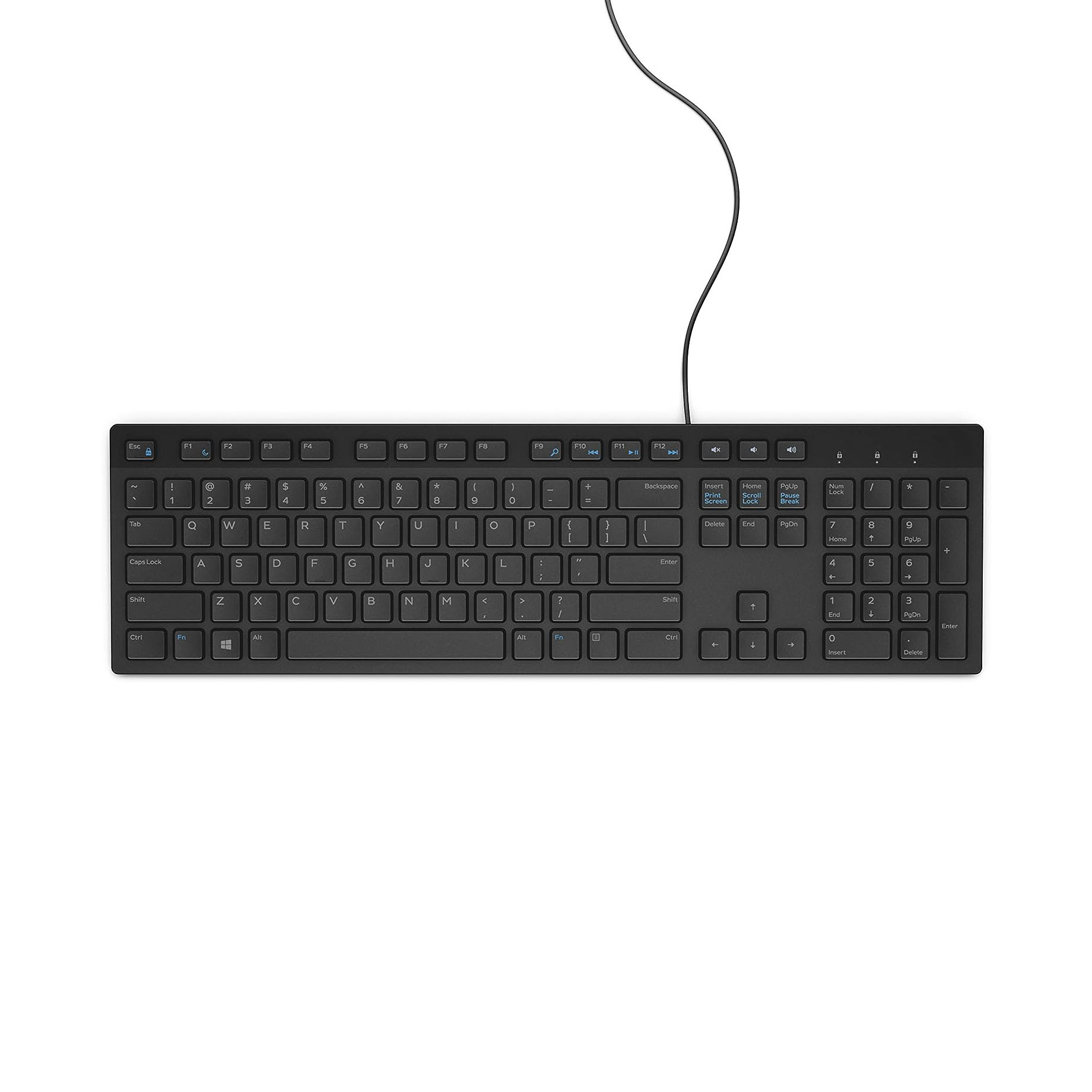 Dell Multimedia Keyboard KB216 UK QWERTY Chiclet KB216-BK-UK USB Black