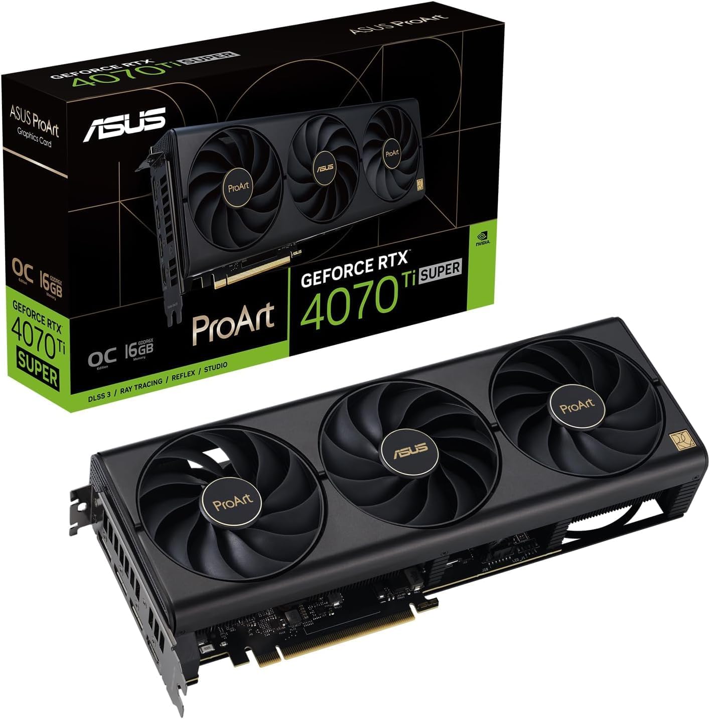 ASUS ProArt RTX 4070Ti Super OC Edition Graphics Card 16GB GDDR6X